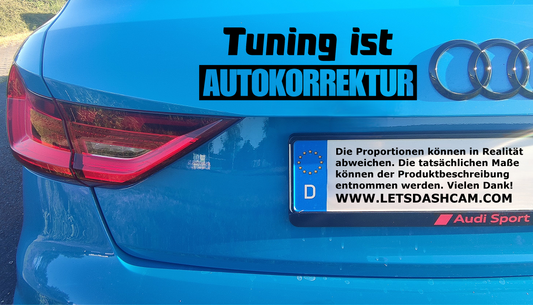 "Tuning ist Autokorrektur" | Auto-Sticker
