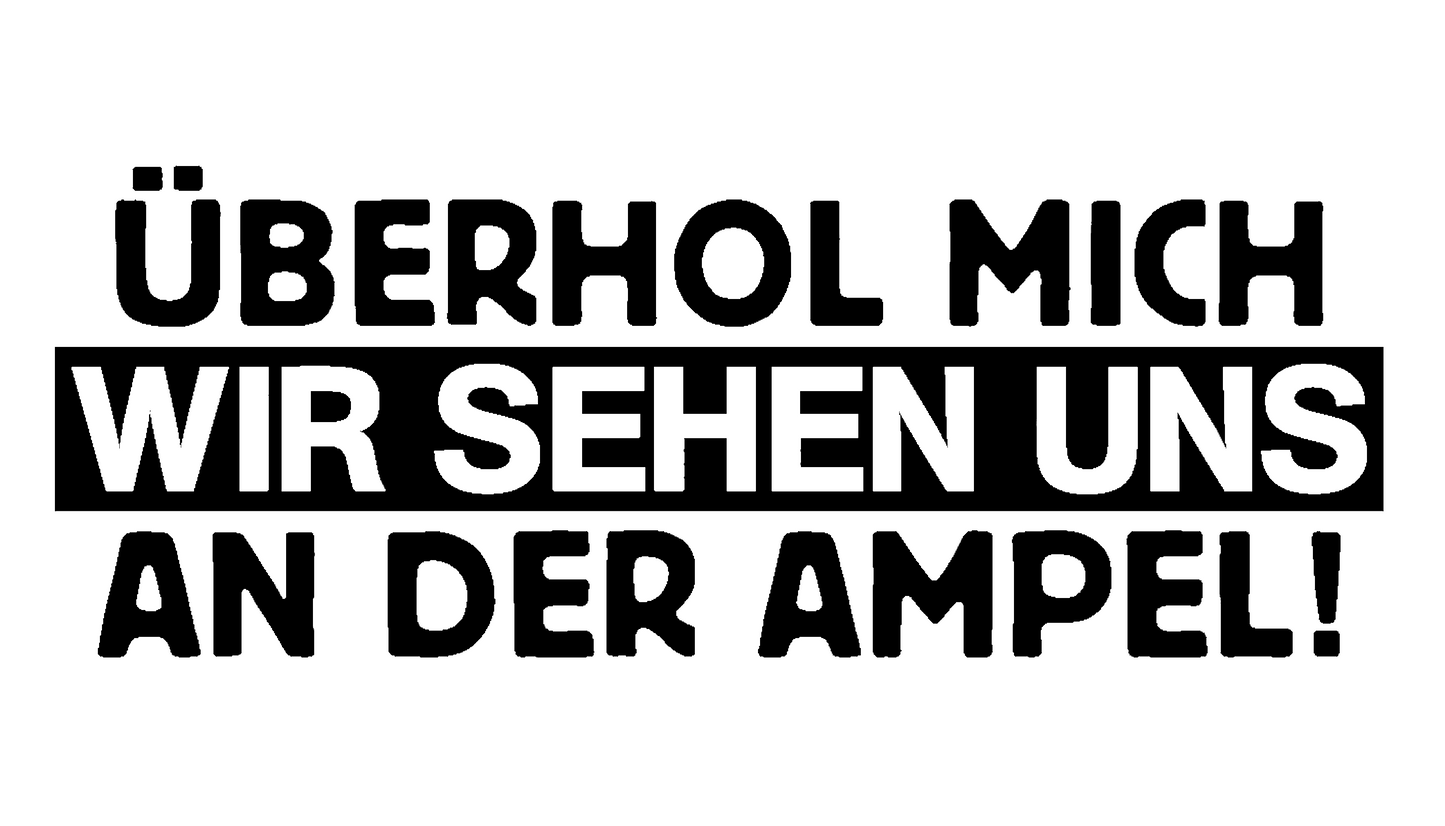 "Überhol mich" | Auto-Sticker