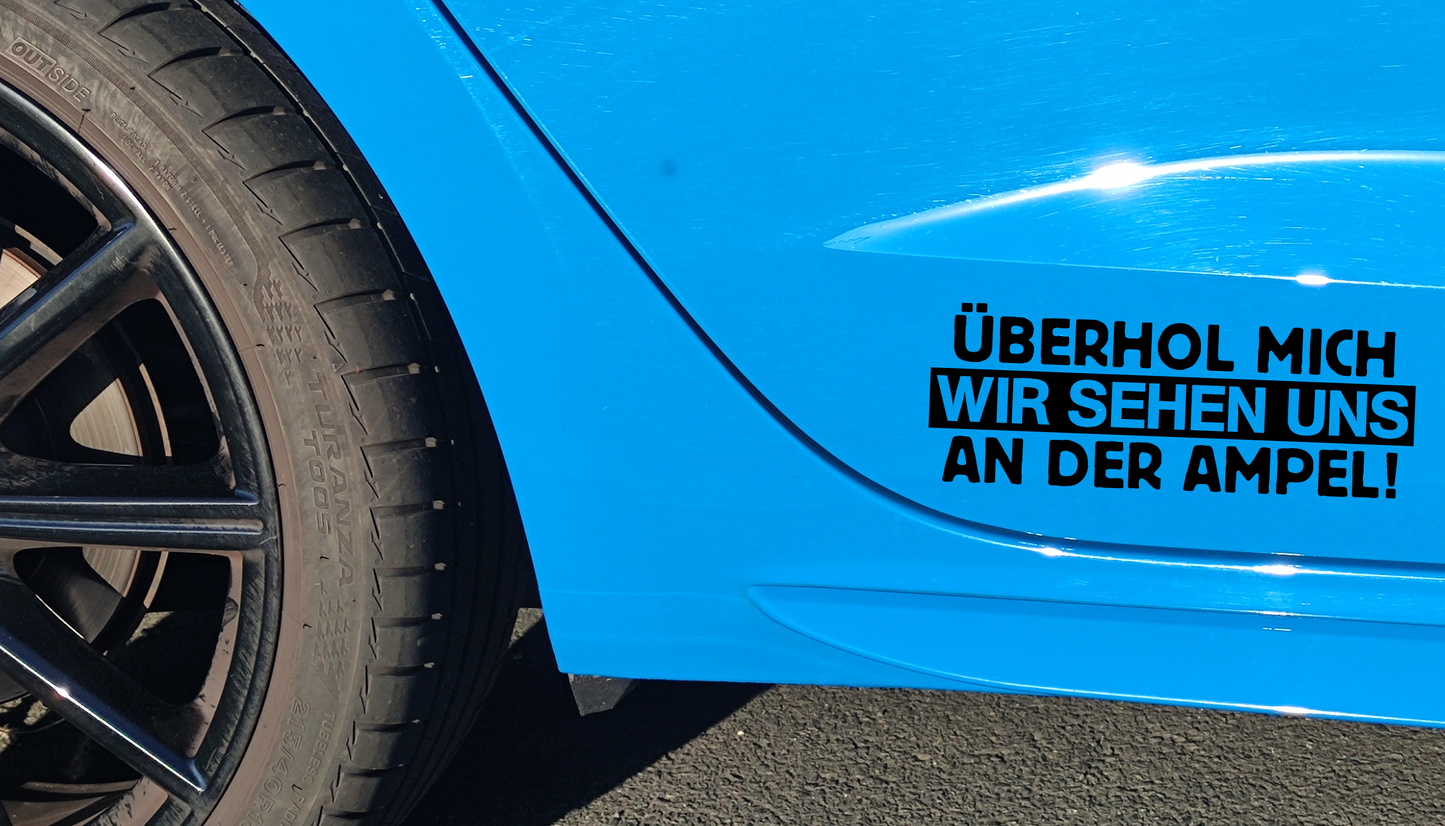 "Überhol mich" | Auto-Sticker