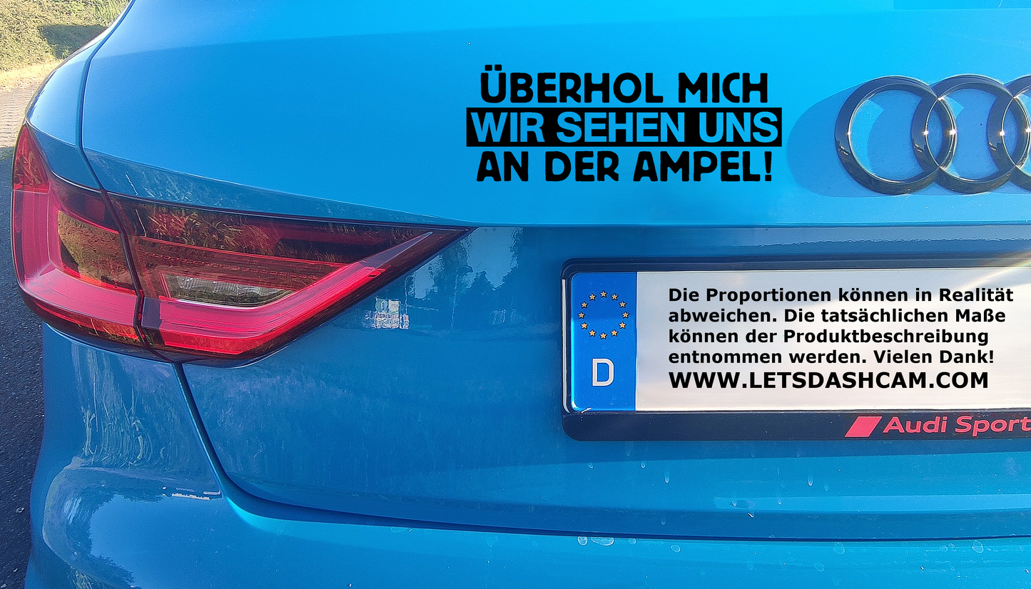 "Überhol mich" | Auto-Sticker